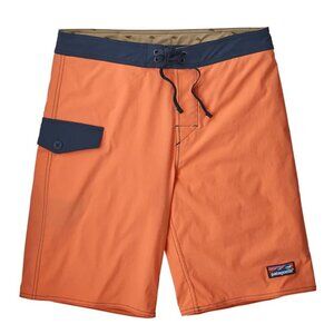 Patagonia Patch Work Stretch Wavefarer Orange Boardshorts Men's Size 31